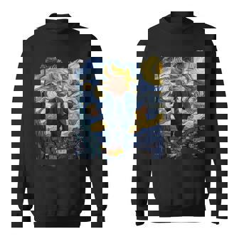 Donald Trump Presidentean Gogh Arte Pintura Estrella Cielo Noche Camisa de entrenamiento - Regaloses