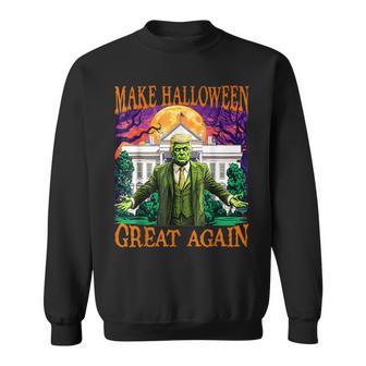Donald Trump Zombie Make Halloween Great Again Trump Costume Sweatshirt - Thegiftio UK