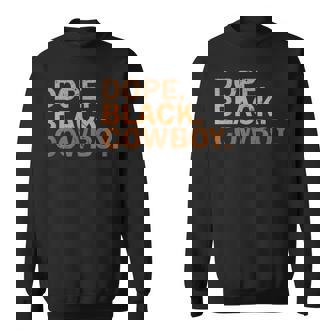 Dope Black Cowboy Melanin Black African Rodeo Cowboy Sweatshirt - Thegiftio
