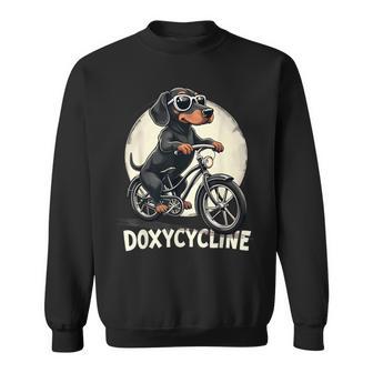 Doxycycline Pharmacy Dachshund On Bicycle Pharmacist Sweatshirt - Thegiftio