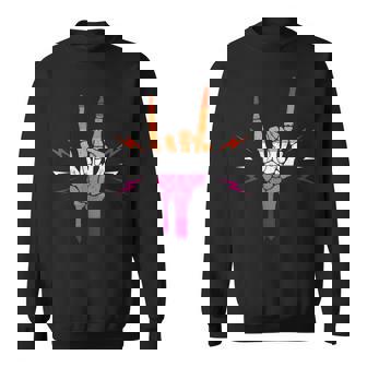 Drapeau Lesbian Pridequelette Amusant Main Lesbienne Sweater e - Cadeauxyz