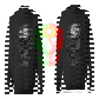 Drapeau Portugal Tête De Mort Racines Portugaises Fières Patriotiques Sweater e - Cadeauxyz