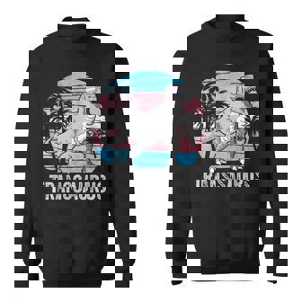 Drapeau Transgenre Pride Trans Dino Trex Lgbtq Transsaurus Sweater e - Cadeauxyz