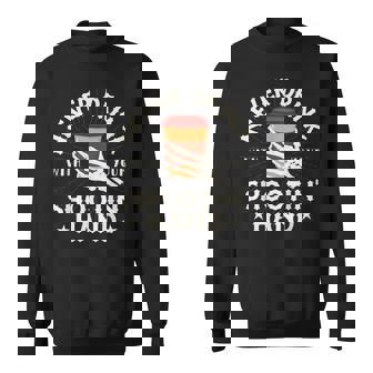 Never Drink With Your Shooting Hand Skeleton Drinking Coffee Sweatshirt Unisex | Mazezy