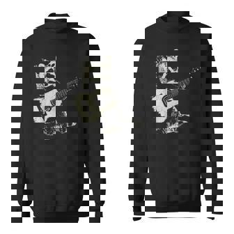 Eagerlys Raccoon Playing Guitar Vintage Raccoon Play Guitar Sweatshirt | Mazezy