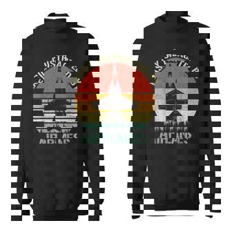 Easily Distracted By Airplanes Vintage F-18 Hornet Fighter Sweatshirt | Seseable FR