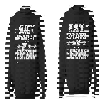 Easily Distracted By Equestrianism Equine Horse Equestrian Sweatshirt Unisex | Mazezy