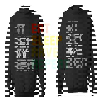 Eatleep Rave Repeat Edm テクノ スウェットシャツ - Kawaiitshirt
