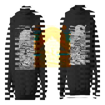 Egypt Sphinx And Pyramids Illustration Pharaoh Egyptian Sweatshirt - Thegiftio