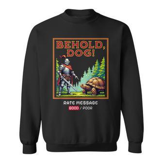 Elden Behold Dog Soulsborne Praise The Dog Meme Sweatshirt - Thegiftio UK