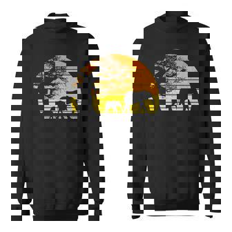 Elephant Safari Vintage Sunset Baobab Africa Flag Sweatshirt Unisex | Mazezy