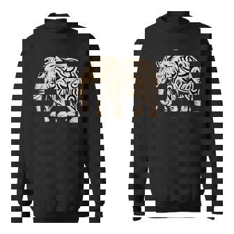 Elephant Tribal Art Safari Elephant Animal Lover Sweatshirt Unisex | Mazezy