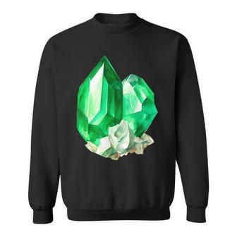Emerald Gemstone Crystal Sweatshirt - Thegiftio UK