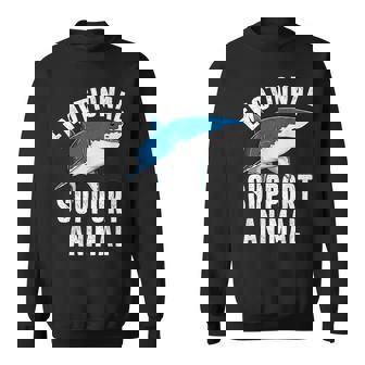 Emotional Support Animal Shark Big Ocean Animal Sweatshirt - Monsterry