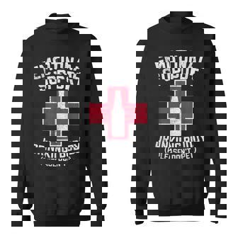 Emotional Support Drinking Buddy Adult Humor Drinking Sweatshirt | Mazezy