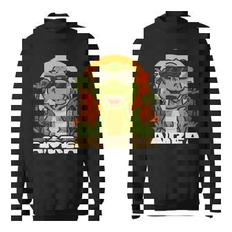 Enfant Andrea – Dinosaure T-Rex Avec Prénom Pour Enfants Sweater e - Cadeauxyz