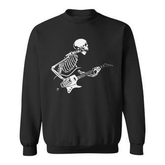 Esqueleto Tocando Guitarra Esqueleto Bajo Camisa Heavy Metal Manga Larga Camisa de entrenamiento - Regaloses