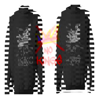 Étiquette Graffiti Couronne Drapeau Américain No Kings Sweater e - Cadeauxyz