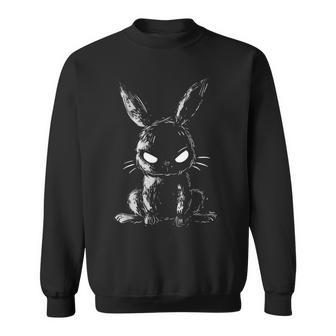 Evil Bunny Angry Rabbit Alt Goth Grunge Horror Creepy Cute Sweatshirt - Thegiftio UK