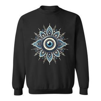 Evil Eye Charm For Protection Evil Eye Sweatshirt - Thegiftio UK