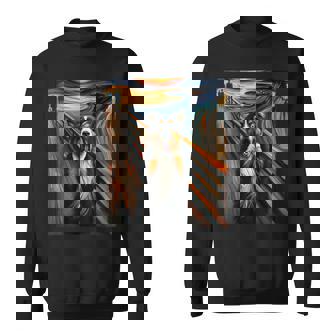 Expressionist Artsy Dog Artistic Australian Shepherd Sweatshirt Unisex | Mazezy