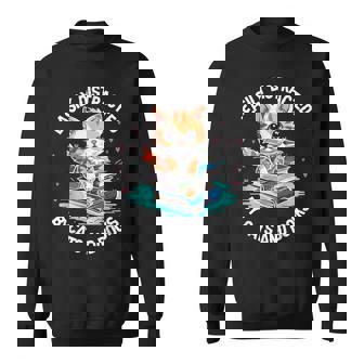 Facilement Distrait Par Les Chats Et Les Livres Amusant Amoureux Des Chats Et Des Livres Sweater e - Cadeauxyz