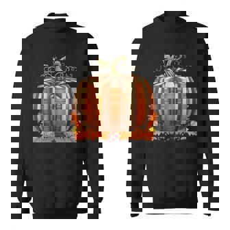 Fall Book Pumpkin Retro Reading Teacher Books Lover Sweatshirt | Mazezy