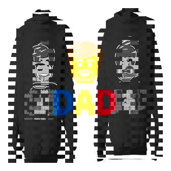 Family Dad Master Builder Building Bricks Blocks Fathers Day Sweatshirt - Seseable