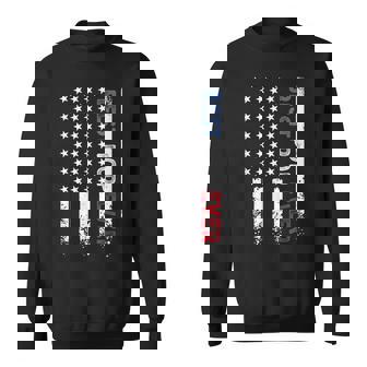 Father's Day Best Pop Ever American Flag Distressed Sweatshirt | Mazezy