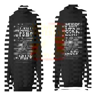 My Favorite Veteran Is My Dad Veterans Day Sweatshirt | Mazezy