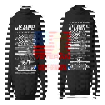 My Favorite Veteran Is My Great-Grandpa Military Grandfather Sweatshirt - Monsterry