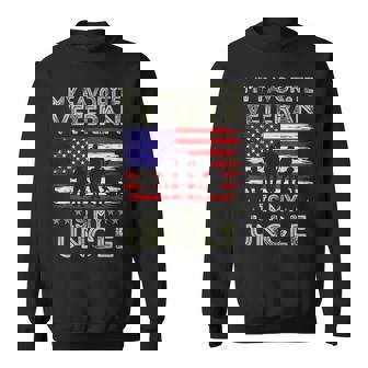 My Favorite Veteran Is My Uncle American Flag Veterans Day Sweatshirt - Monsterry