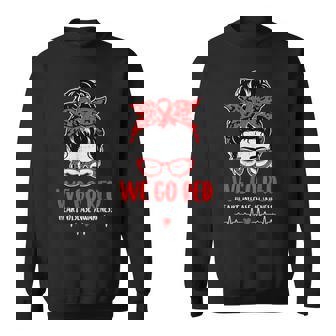 February Is Red Heart Disease Awareness Chd Heart Health Sweatshirt | Mazezy