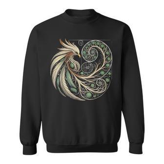 Fibonacci Phoenix Spiral Sacred Geometry Spiritual Nature Sweatshirt - Thegiftio UK