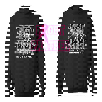 Fight Like A Panther Breast Cancer Awareness Pink Ribbon Sweatshirt | Mazezy