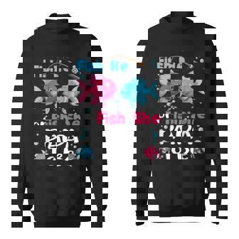 Fish He Or Fish She Gender Reveal Family Matching Papa Sweatshirt | Mazezy