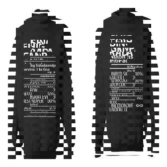 Fishing Grandpa Nutrition Facts Fishing Grandpa Sweatshirt Unisex | Mazezy