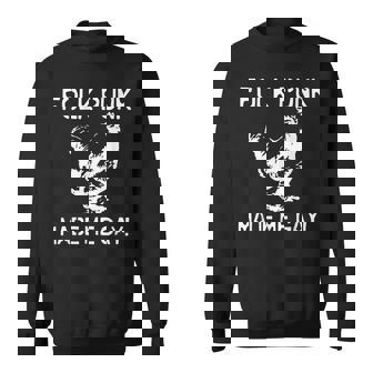 Folk Punk Made Me Gay Chicken Punk Sweatshirt Unisex | Mazezy