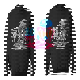 Football 10 Year Old Ice Cream Drip 10Th Birthday Sweatshirt | Seseable CA