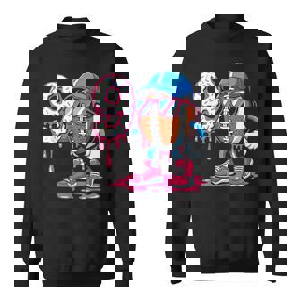 Football 9 Year Old Ice Cream Drip 9Th Birthday Sweatshirt | Mazezy