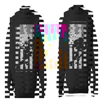 Football Ice Cream Drip Boys Football Player American Flag Sweatshirt Unisex | Mazezy