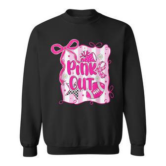 Football Pink Out Team Breast Cancer Awareness Month Womens Sweatshirt - Thegiftio UK