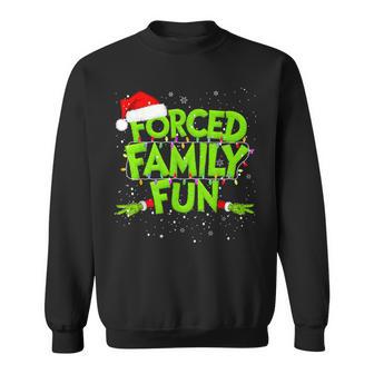 Forced Family Fun Christmas Matching Family Pajama Sweatshirt - Monsterry