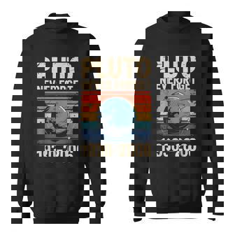 Never Forget Pluto Vintage Space Science Sweatshirt - Thegiftio