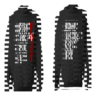 Freedom Democracy Justice Truth Vintage Patriotic American Sweatshirt | Seseable FR