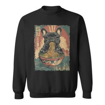 French Bulldog Ramen Japanese Graphic Kawaii Dog Anime Sweatshirt - Monsterry