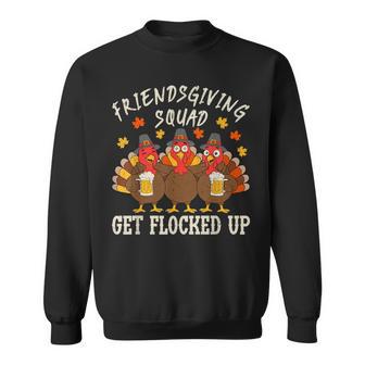 Friendsgiving Squad Turkey Thanksgiving Friends Drinking Sweatshirt - Thegiftio UK