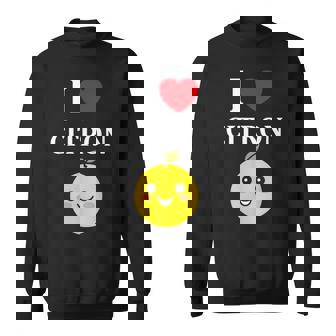 Fruit Citrons Drôle Humour Mignonimple J'aime Le Citron Sweater e - Cadeauxyz