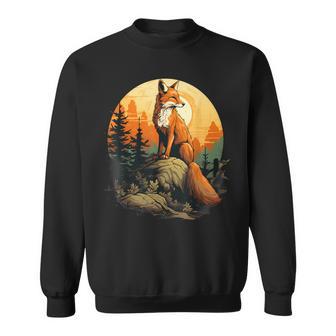Fuchs Natur Wildlife Landschaft Wald Motiv Tierliebhaber Sweatshirt - Geschenkecke