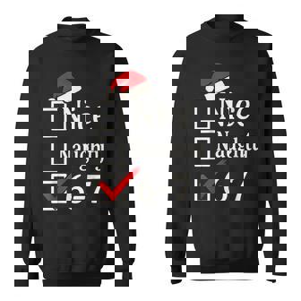 6-7 Meme Nice Naughty 67 Christmas Brain Rot Sweatshirt - Thegiftio